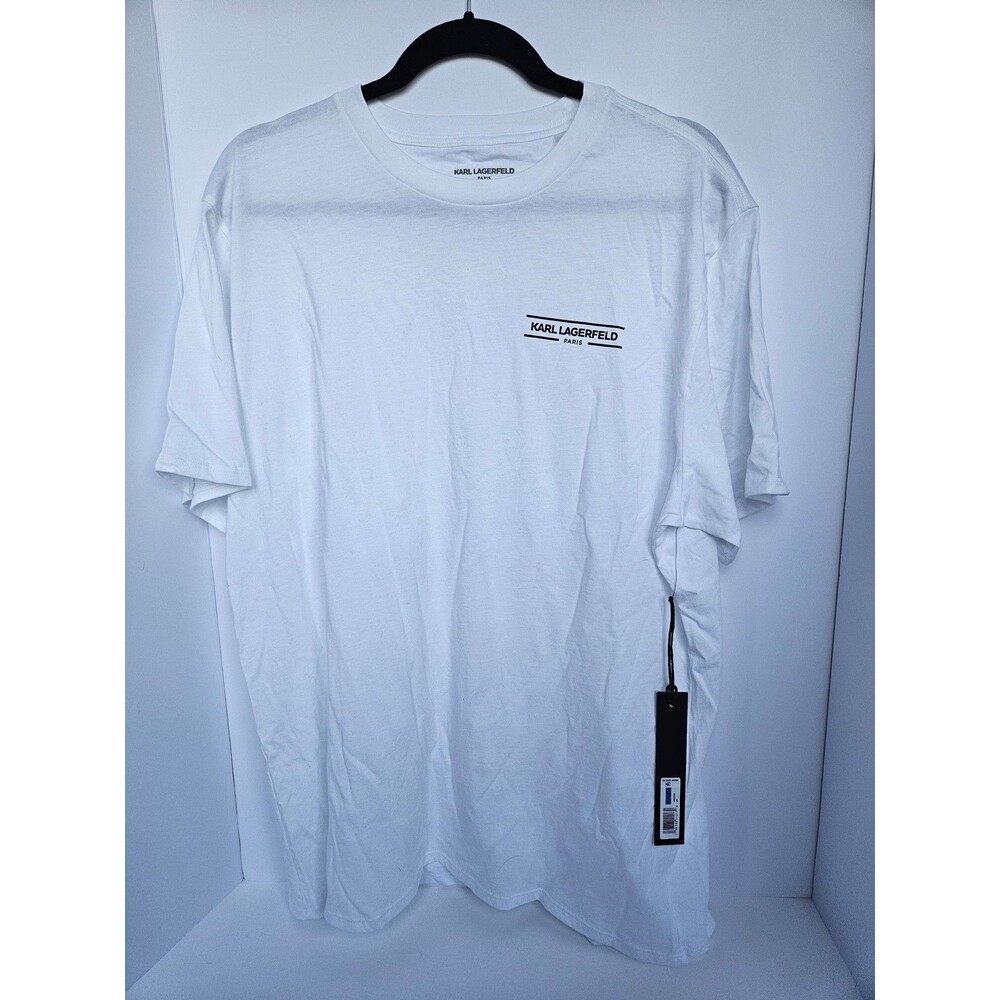 NWT Karl Lagerfeld Paris Men's XL White Graphic Tee
